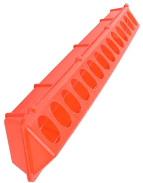 TOYANDONA Taubenfuttertrog Lang Roter Futtertrog aus Robustem Kunststoff Futterrinne für Vögel und Hühner Abwaschbar und Langlebig Geeignet für Wellensittiche Kanarienvögel und