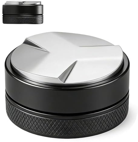 58 mm kaffedistributör höjdjusterbar espresso nivå av aluminium | Aluminiumlegering, justerbar höjd, jämn pulverfördelning, halkfritt handtag, för 58 mm skärmhållare