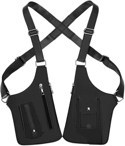 gresonic sacoche holster homme en cuir unisexe pour sous les aisselles, sac à bandoulière réglable avec attraction magnétique faible et design anti-vol discret