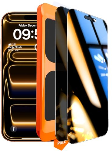 TOCOL Protector Pantalla de Privacidad para iPhone 17 Pro Max, 25° Antiespías