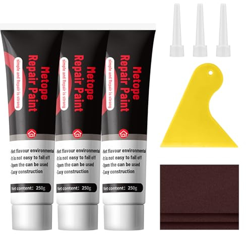 Wandreparaturcreme Weiß 3er Pack (3x250g) – Fertigspachtel Set inkl. Spachtel & 3x Schleifpapier | Bohrlöcher verschließen & Risse füllen | Schnelltrocknend & Überstreichbar