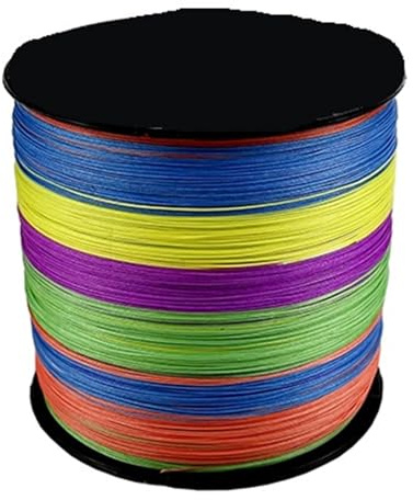 Línea Trenzada PE X12 Resistente for Pesca en el mar, 300 m, 500, 1000, 12 hebras, 25 LB ~ 120(Multicolor,1000M-0.37MM-65LB)