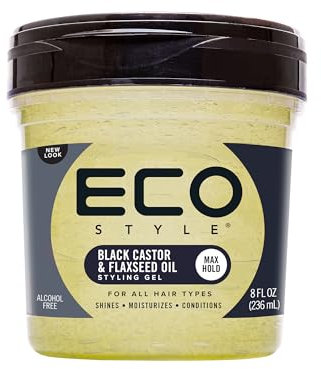 Eco Styler Black Castor e olio di semi di lino, 226,8 gram