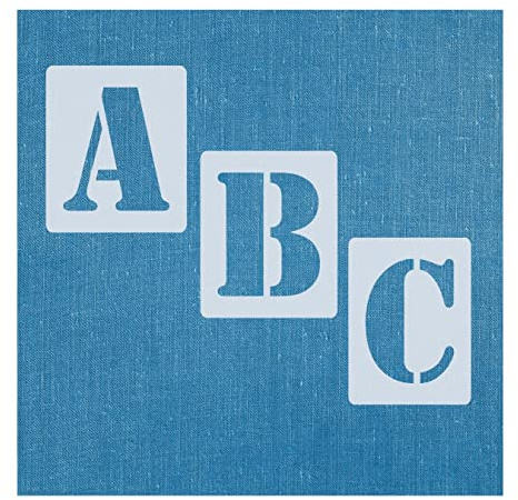 Schablone Buchstaben groß 10cm | 1 Satz Alphabet A-Z - 26 + 4 Sonderzeichen | Nr.05