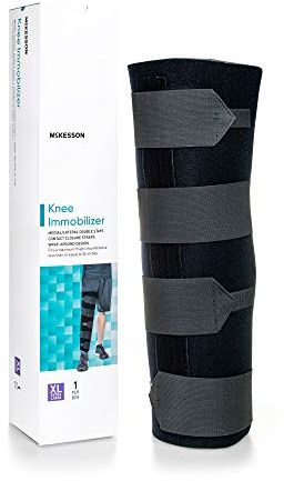 McKesson Knee Immobilizer Brace for Women and Men Extra Large Plus Size Adjustable Leg Straightener, Fits Left or Right Leg, 22, 1 Count
