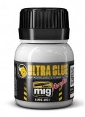 Ammo by Mig 40ml Ultra Glue for Etch, Clear Parts & More # MIG-2031