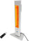 VASNER HeatTower - Calentador Eléctrico, Radiador por infrarrojos con soporte (2500 W, 4 niveles, con mando a distancia, protección IP65), color plateado