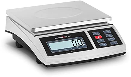 Steinberg Systems Balance De Table Électronique Professionnelle SBS-TW-30C (5 g à 30 kg, ±1 g, Écran LCD, Unités lb/kg, Plateau 21x27 cm, Port RS-232)