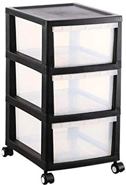 GJSN Home Storage Schränke Verdicken Große Kleidung Lagerschrank Kunststoff-Drawer Storage Box,3 Ebenen