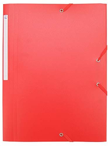 Waytex Gummizugmappe mit 3 Klappen PP 4,5/10 flexibel und blickdicht A4 - rot
