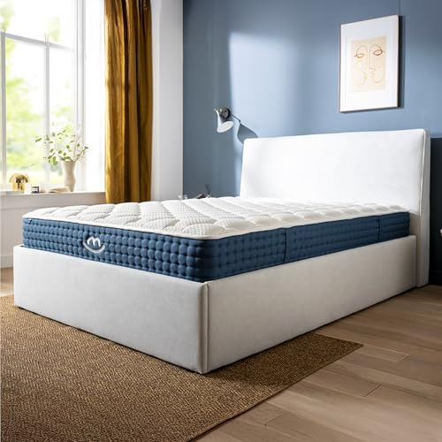 MORPHEA Matelas 160 x 200 Memoire de Forme 25 cm epaisseur Jade Hybride Luxe Mousse à Memoire de Forme Matelas 160 x 200 Ressorts Ensachés Idéal pour 2 Personnes, Hypoallergénique, Aérateur
