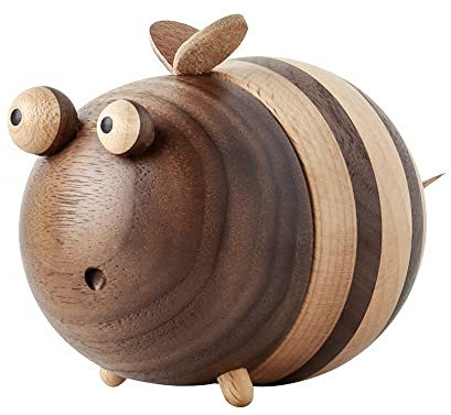 MATYASIGO Kreative Zahnstocherbox Zahnstocherspender aus Holz, Bienenform, Zahnstocherhalter, Freunde, Geschenk, Heimdekoration und Esszimmer-Dekoration