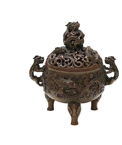 MOOWI Weihrauchbrenner Exquisiter Weihrauchbrenner for zu Hause, hochwertiger Kupfer-Räucherstäbchenhalter in Tierform, der Reichtum anzieht Räucherstäbchenhalter Zen Dekor