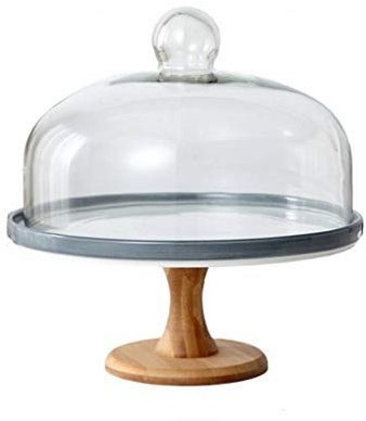 UNbit Fruit Tray with Coffee Table in Living Room, High Tray Wedding Banquet Birthday Party Cake Board Cheese Board Cover Cake Stands Tray (Color : One Color, Size : 28 * 28 * 30.5CM)