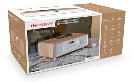 Micro-chaîne Bluetooth - THOMSON - CD/MP3/USB/Radio FM/DAB+ - 75W - Affichage LCD - Télécommande