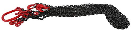 Kettengehänge 4 Strang Verstellbare Anschlagkette, 2 Meter, 1 Tonne, 6 Mm, Langlebiger Stahl, Perfekter Ersatz Für Schwere Lasten, Effektiv Für Hebearbeiten