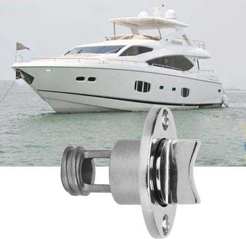 Acouto Ablassstopfen-Set für Boote, Ovaler Ablassstopfen für Boote, Yacht, Rostbeständiger Ablassstopfen aus Edelstahl 316, 1 Zoll, Lenzstopfen aus Edelstahl 316, Ablassstopfen