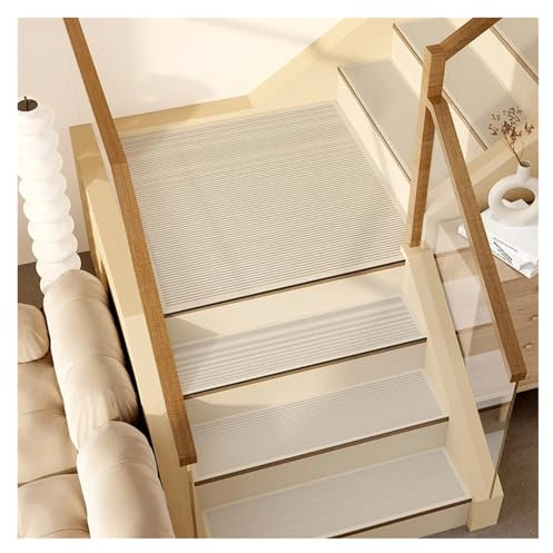 WJLYDM Stufenmatten Stair Step Mats Absorbent PVC Leather Carpet Modern Rotating Steps Non-Slip Floor Mat Kitchen Laundry Room Home Decor Area Rug FüR Treppen(GU736-X,26x80cm)