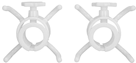 Jwthee 2 Pack Beach Umbrella Hook, 4 Prongs Beach Umbrella Hanging Holder Plastic Sun Umbrella Hooks Portable Easy to Install Umbrella Towel Hooks for Sunglasses Beach Bags (White)