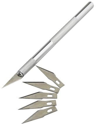 DIYEAH Taglierino Artigianale in Lega di Alluminio per Strumenti da Intaglio del Legno Bisturi per Scultura Ceramica Modellazione e Incisione