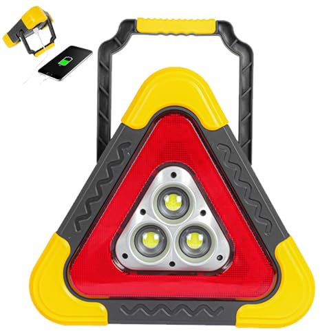 Notfall -Hazard -Licht - Multifunktional Solar Warndreieck, tragbares Sicherheitszeichen | LED -Sicherheitsdreieck leichte Straßenwagen -LKWs Reparaturen reflektierbar für den Fahrzeugschutz reflektie