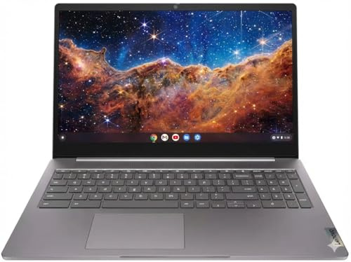 Lenovo 15.6 FHD Chromebook-Intel Quad-Core N4120(> N4020) 4GB RAM,128GB Storage,(64GB eMMC+64GB SD Card),Home & Student Laptop,with Privacy Camera,Wi-Fi6,HDMI1.4,Chrome OS,Artic Grey