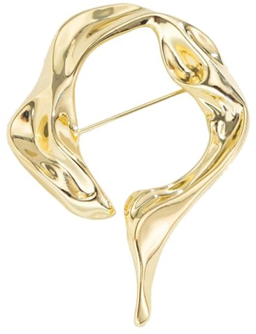 SUMMITDRAGON Leichte Gold Oder Weiß K Legierung Brosche Mit Trendigem Ausschnittsdesign Revers Pin Schmuck Für Modelauffrauen