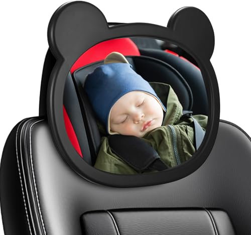 Spiegel Auto Baby Rückbank, Autospiegel Baby Rücksitz, Rücksitzspiegel für Babys, Rücksitz Rückspiegel mit Schnalle Clips, Universeller Kinder Rückspiegel Auto