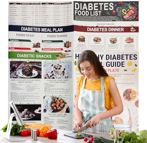 Diabetesmatlista och måltidsplanerare, diabetesmattabell kokbok receptböcker rocery mat näringslista hälsosam kost lågsockermattabell för diabetiker