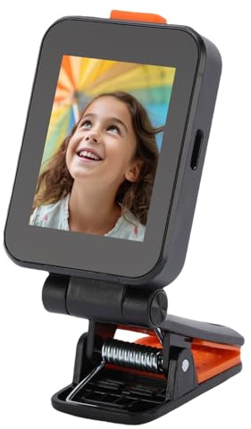 VBESTLIFE 2 Inch Phone Selfie Screen, 1080P HD Wireless Back Camera Phone View Screen with Universal Folding Clamp, for LOS, Android Smartphones