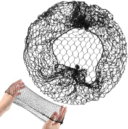Thinp 12 Stück Haarnetze für Perücke, unsichtbares Netz-Haarnetz, dickere Perückenkappe für lange Haare, elastischer Rand, Perückennetze, wiederverwendbares Haarnetz für Frauen, Haarknoten, Schlafen