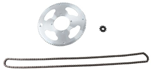 Sprocket Chain Set 8D 11T and 25H 80T, Drive Chain Sprocket Kit with 146 Link Chain for DIY Motorcycle ATV Bike, Steel Aluminum Alloy Gear Chain Replacement