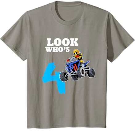 Kids Boys 4th Birthday ATV Motorbike T Shirt, 4 Year Old Gift T-Shirt
