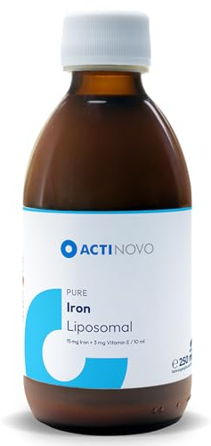 Eisen | 25 Tagesdosen à 15 mg Eisen | Vegan | 250 ml | Hochdosiert & laborgeprüft | Liposomal | Glutenfrei | Made in Germany