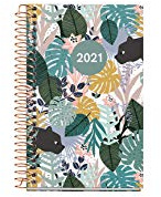 Miquelrius – Jahreskalender 2021 Colour Garden – Katalan, Tag Seite, Größe 80 x 125 mm, Papier 70 g, fester Einband aus Karton, gefüttert – Grün