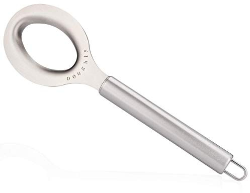 Doughty Stainless Steel Dough Whisk, Danish Dough Whisk Alternative | Rigid Hand Mixer and Sourdough Stirrer with Comfortable Handle for Bread, Pizza & Cookie Doughs