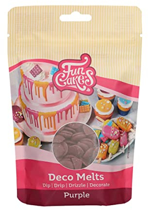 FunCakes Deco Melts, Purple, 250 g | Trempez, Faites Couler et Décorez ! Faites Fondre au Micro-ondes et Versez dans N'importe Quel Moule