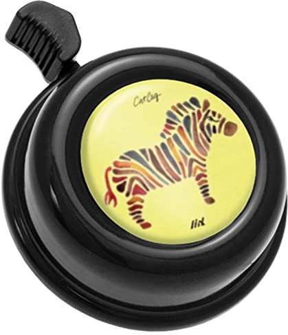 Liix Colour Bell neu 2021 Zebra Design Fahrradklingel Pferd Horse Design für Kinder und Erwachsene Design und mit einfacher Montage (Schwarz)