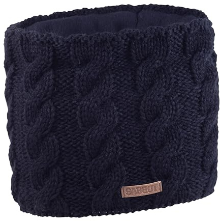 SABBOT Damen loop schal, Warme Winter Scarf Mit Fleece-Futter, Gestrickter Schal, Geschenk für Frauen (Schwarz)