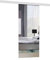 Mirjan24 Sistema di porte scorrevoli Mirror Set completo per porte scorrevoli, separatori per porte interne (bianco + specchio, modello 80)