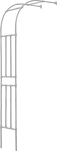 SMYORR Arcade Rosiers Demi-latérale,Arche Jardin,Pergola Fer Forge pour La Décoration Extérieure de Gazebo de Mariage Pelouse Patio,Plantes Grimpantes/White / W90xH240cm