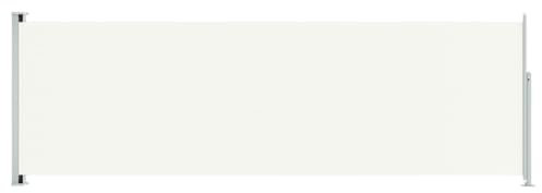 vidaXL Toldo Lateral Retráctil para Patio Separador Terraza Balcón Pantalla Solar Viento Enrollable Función Retroceso Automático Crema 200x600 cm