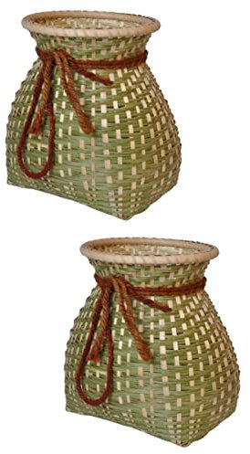 Zerodeko 2stücke Handgefertigter Aufbewahrungskorb Für Blumen Robuster Gewebter Multi- -korb Im Ländlichen Vintage-stil Für Dekoration Und Organisation Im Und Außenbereich