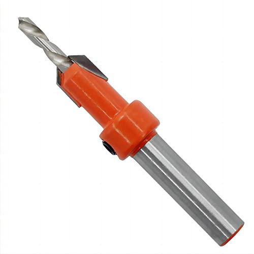 Broca avellanadora de 4 mm, vástago redondo de 10 mm, broca de cono HSS para carpintería, broca de chaflán, herramienta de agujero de tornillos para perforación de madera