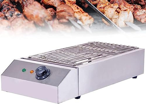 Elektrischer Tischgrill, Elektrischer, Rauchfreier, Tragbarer BBQ-Grill Für Den Innenbereich, Mit Wassergefüllter Abtropfschale Und Temperaturregelung, Kebab-Grill, Sichere Grillplatte Für Den Innenbe