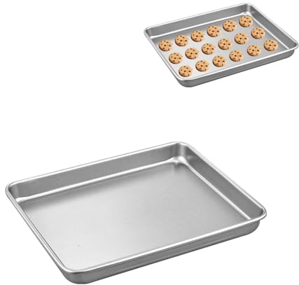 Bandeja Para Hornear De Acero Inoxidable, Bandeja Rectangular Para Hornear, Bandeja Para Galletas Fácil De Limpiar, Duradera, Resistente A Altas Temperaturas, Juegos De Utensilios Para Hornear(S)