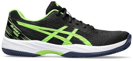 ASICS Herren Gel-Game 9 Padel Sneaker, Black/Electric Lime, 44.5 EU