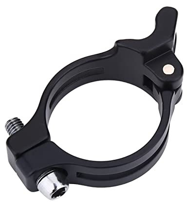Odorkle Front Derailleur Clamp, Aluminium Alloy Front Derailleur Adapter Bike Clamp Suitable for Braze on (Black