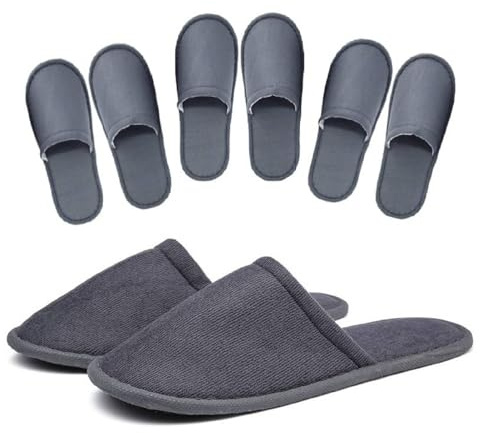 Kiuiom Spa- och badtoflor, 4 st, grå, XX-Large, passar män och kvinnor