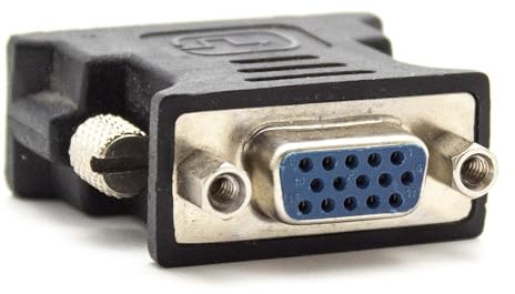 SIMPLETEK - Adattatore DVI to VGA | DVI 24+5 Pin to VGA | Plug and Play Compatibilità Universale (Ricondizionato)